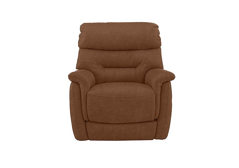 Chicago Fabric Power Recliner Armchair - Hazelnut