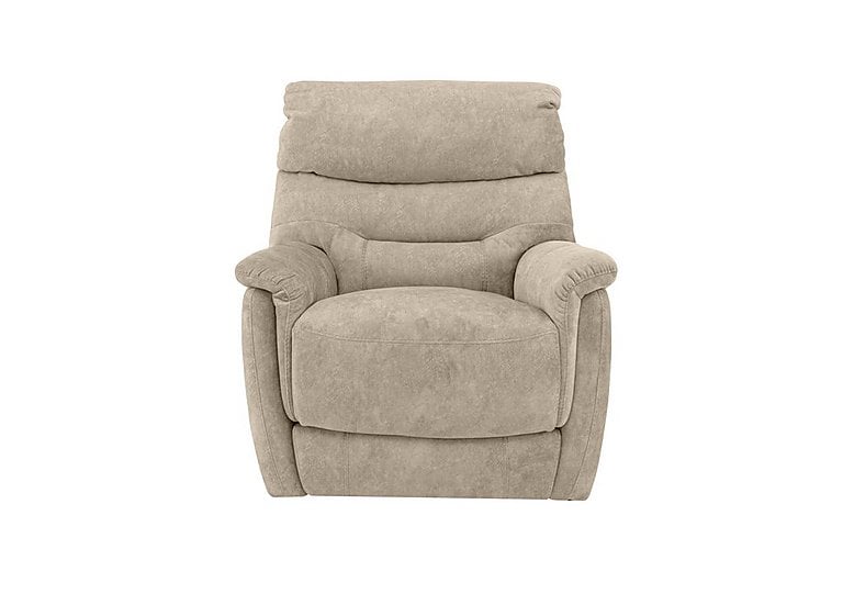 Chicago Fabric Power Recliner Armchair - Cream