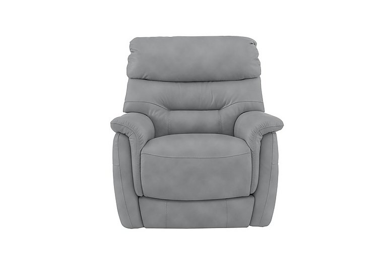 Chicago Fabric Armchair with Battery Recliner - Bluish Grey