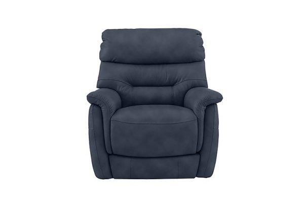 Chicago Fabric Armchair with Battery Recliner  R23 Blue | Bed Sava