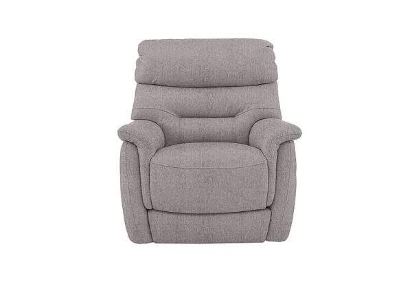 Chicago Fabric Armchair with Battery Recliner  R27 Pewter | Bed Sava
