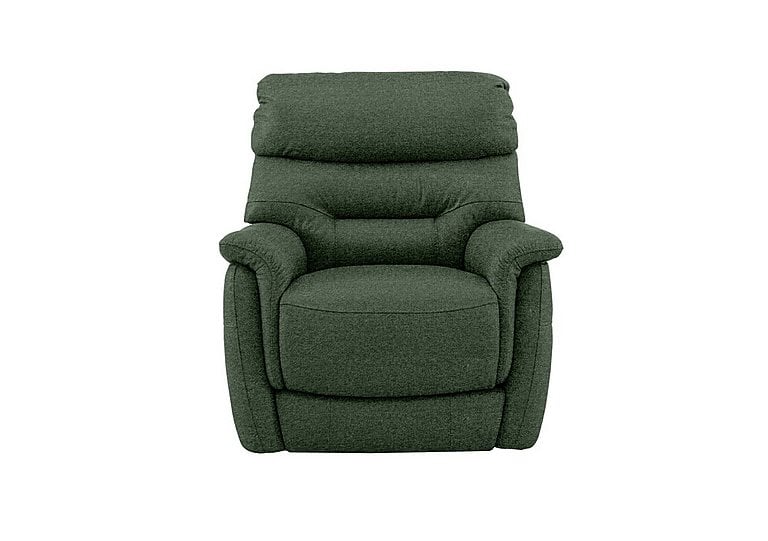 Chicago Fabric Armchair with Battery Recliner - Moss Green
