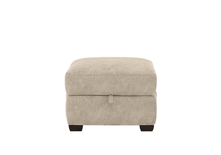 Chicago Fabric Storage Footstool - Cream