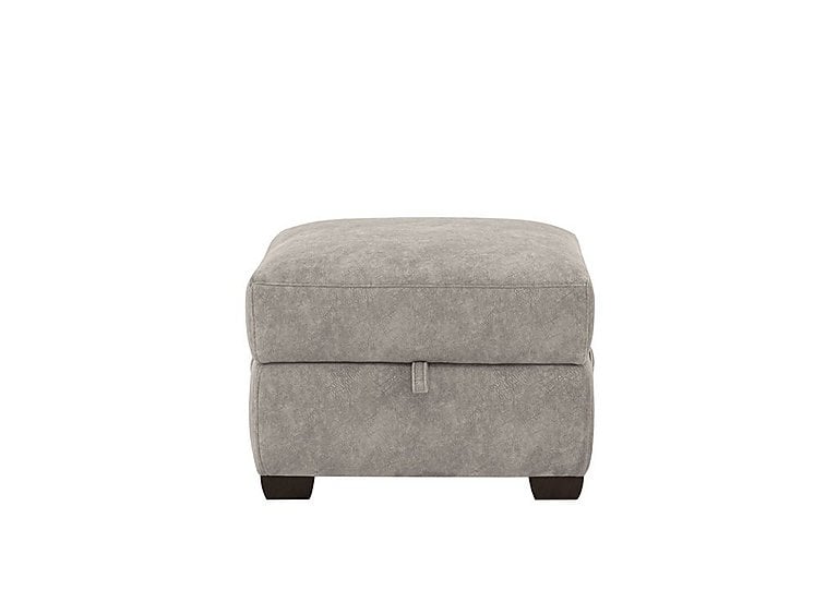 Chicago Fabric Storage Footstool - Grey