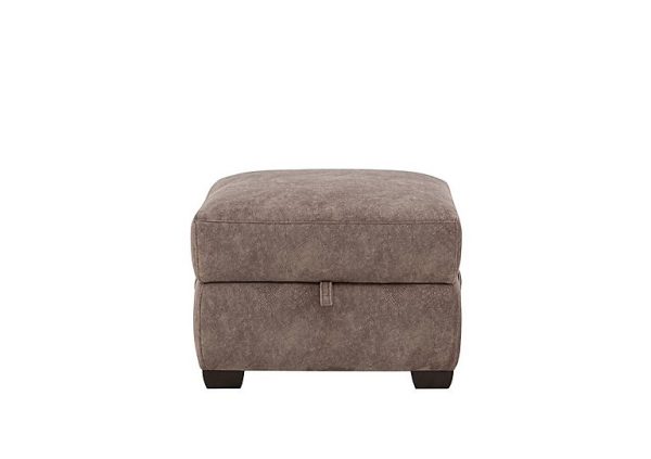 Chicago Fabric Storage Footstool  Mink | Bed Sava