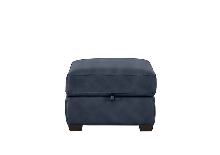 Chicago Fabric Storage Footstool - R23 Blue