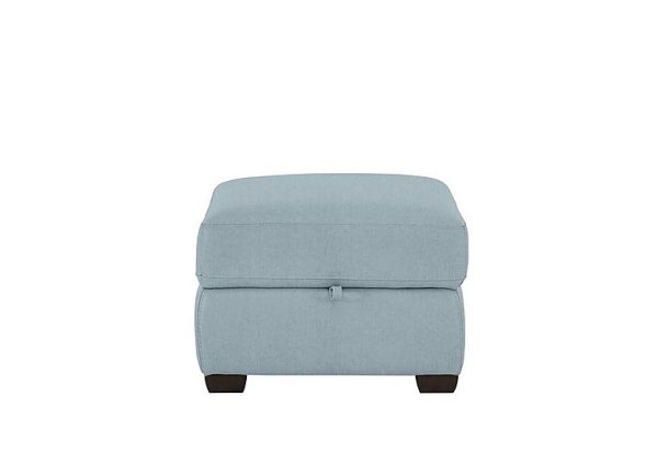 Chicago Fabric Storage Footstool  Baby Blue | Bed Sava