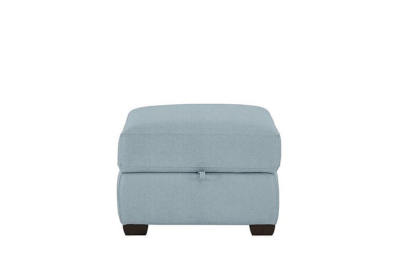 Chicago Fabric Storage Footstool - Baby Blue