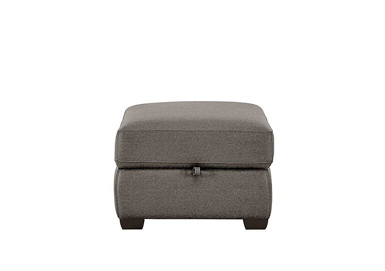 Chicago Fabric Storage Footstool - Charcoal Grey