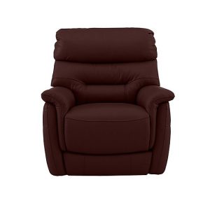 Chicago Leather Power Recliner Armchair  Burgundy | Bed Sava