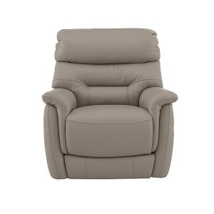 Chicago Leather Power Recliner Armchair  Silver Grey | Bed Sava