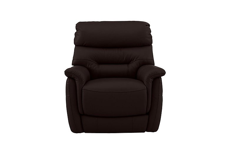 Chicago Leather Power Recliner Armchair - Dark Brown