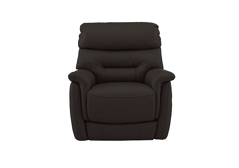 Chicago BV Leather Power Recliner Armchair - Dark Chocolate