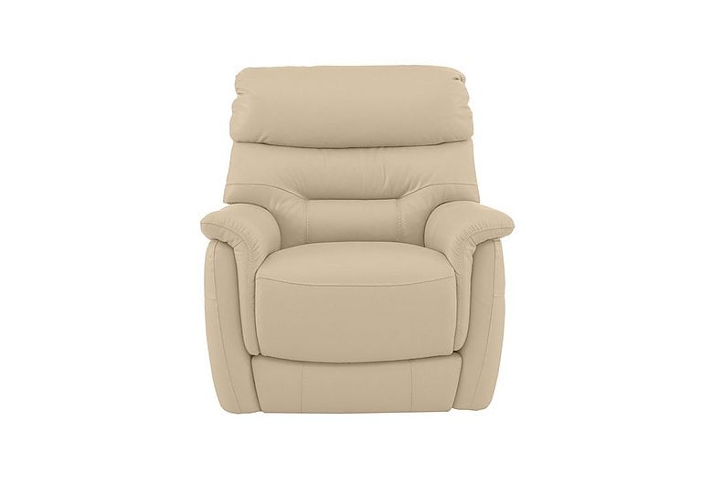 World of Leather - Chicago BV Leather Armchair with Battery Recliner - BV Bisque