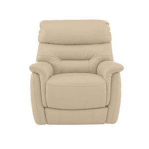 Chicago BV Leather Power Recliner Armchair  BV Bisque | Bed Sava