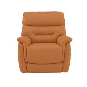 Chicago BV Leather Power Recliner Armchair  BV Honey Yellow | Bed Sava