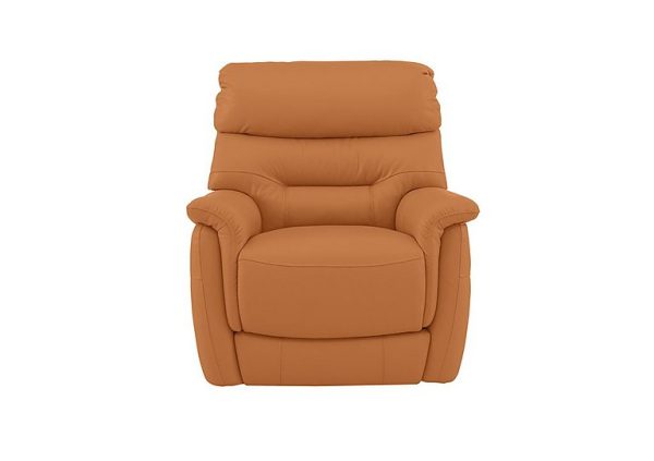 Chicago BV Leather Power Recliner Armchair  BV Honey Yellow | Bed Sava