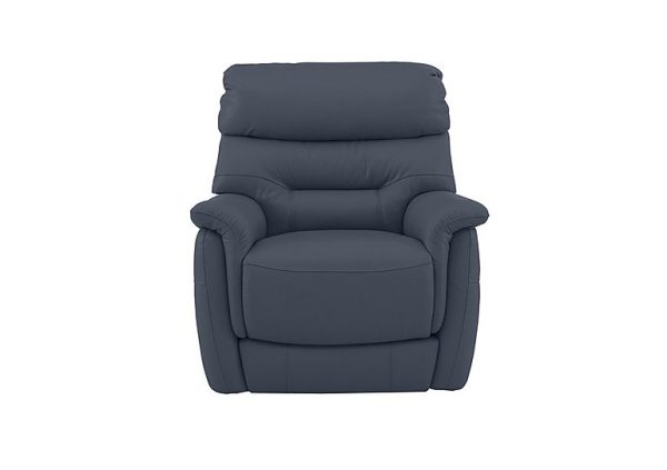 Chicago BV Leather Power Recliner Armchair  BV Ocean Blue | Bed Sava