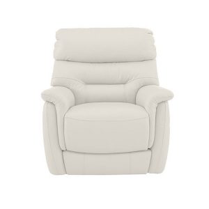 Chicago BV Leather Power Recliner Armchair  BV Star White | Bed Sava