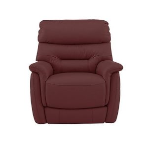 Chicago BV Leather Power Recliner Armchair  BV Deep Red | Bed Sava