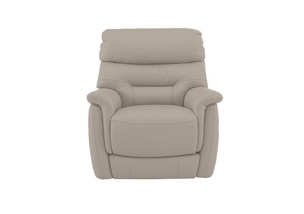 World of Leather  Chicago BV Leather Armchair  Silver Grey | Bed Sava