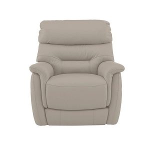 Chicago BV Leather Power Recliner Armchair  Silver Grey | Bed Sava