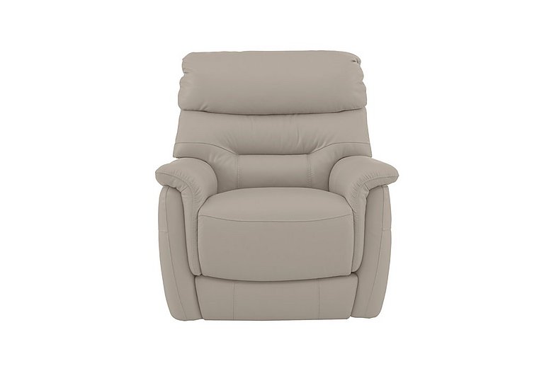 Chicago BV Leather Power Recliner Armchair - Silver Grey