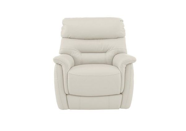 World of Leather  Chicago BV Leather Armchair  Frost | Bed Sava