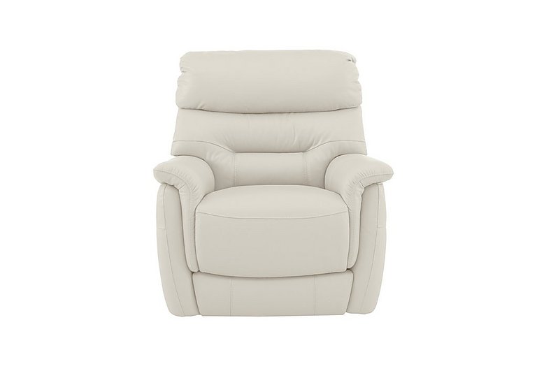 Chicago BV Leather Power Recliner Armchair - Frost