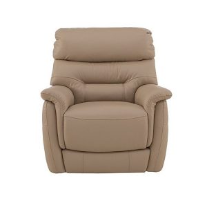 Chicago BV Leather Power Recliner Armchair  BV Pebble | Bed Sava