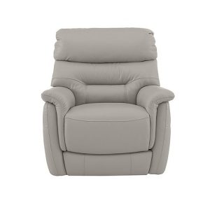 Chicago HW Leather Power Recliner Armchair  Grey | Bed Sava