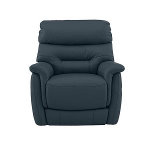 Chicago HW Leather Power Recliner Armchair  Ocean Blue | Bed Sava