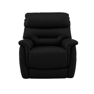 Chicago HW Leather Power Recliner Armchair  Black | Bed Sava