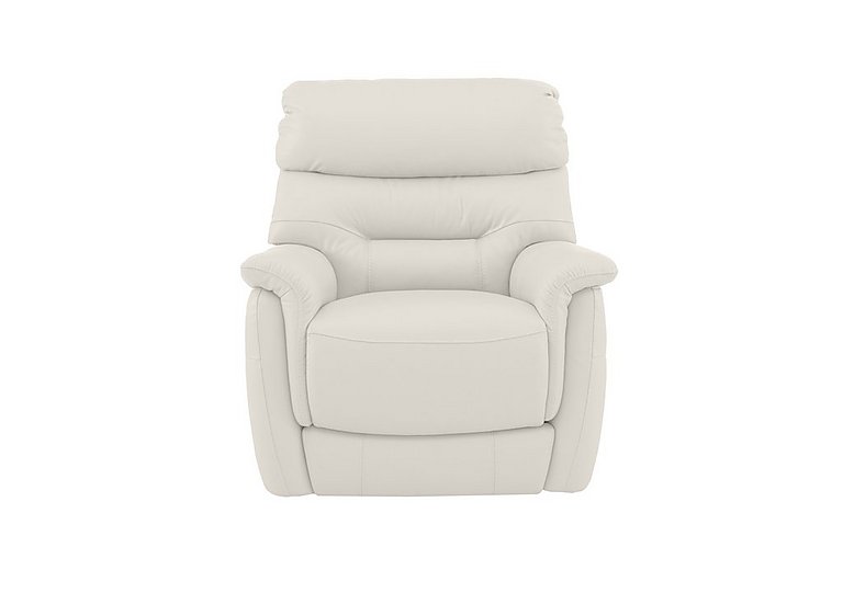 Chicago NC Leather Armchair with Battery Recliner - NC Star White