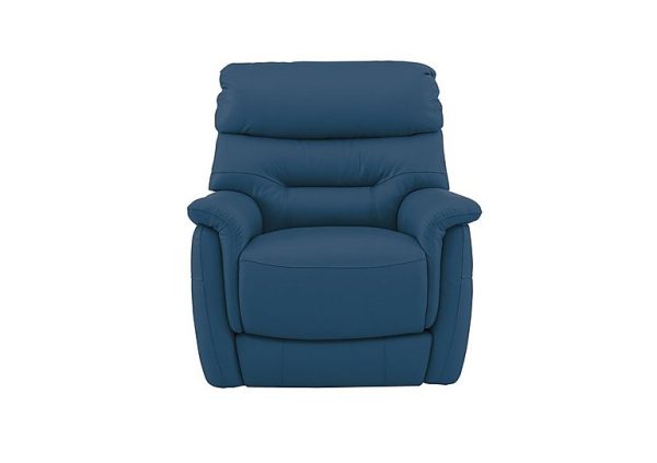 Chicago NC Leather Armchair with Battery Recliner  Carribean Sea | Bed Sava