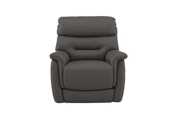 Chicago NC Leather Armchair  Charcoal Grey | Bed Sava
