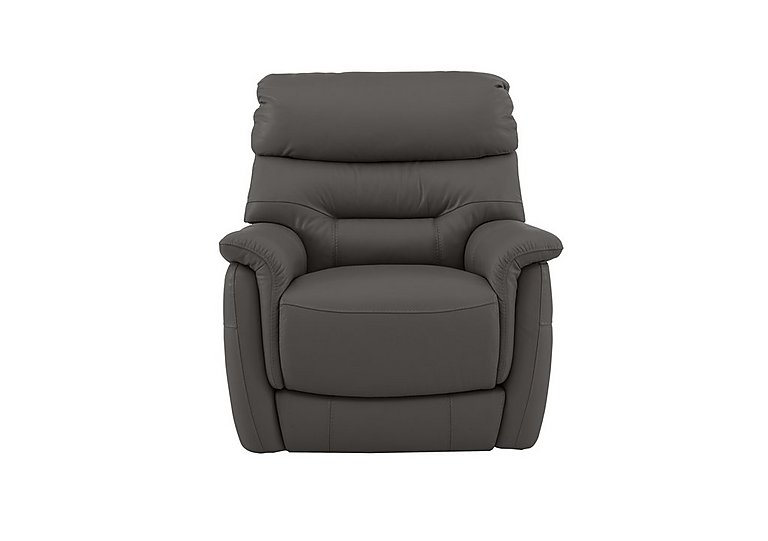 Chicago NC Leather Power Recliner Armchair - Charcoal Grey