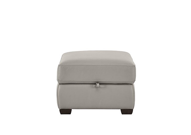 Chicago HW Leather Storage Stool - Grey
