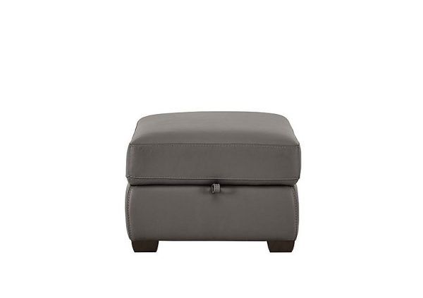 Chicago HW Leather Storage Stool  Elephant | Bed Sava