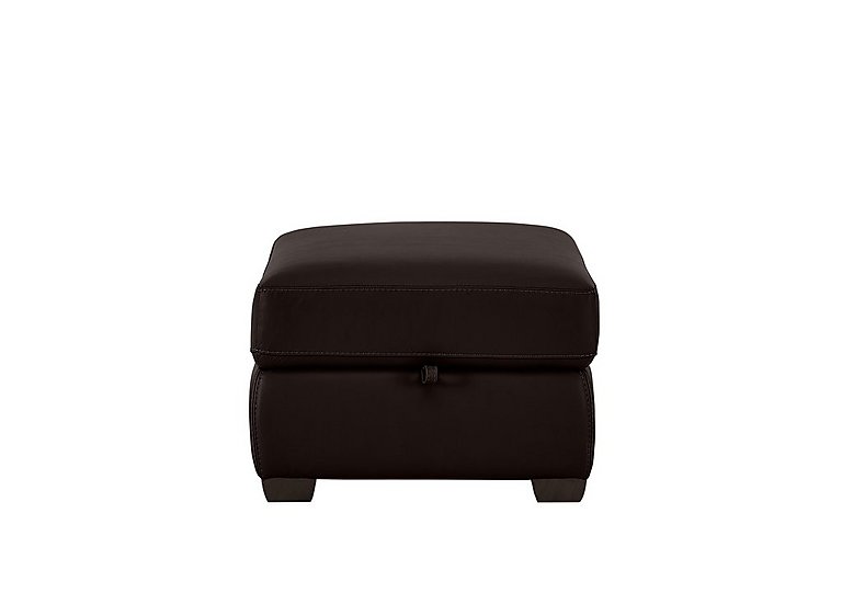 Chicago HW Leather Storage Stool - Expresso