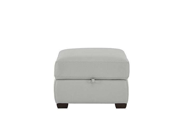 Chicago NC Leather Storage Stool - Grey