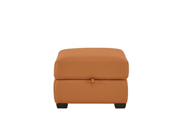 Chicago NC Leather Storage Stool  NC Honey Yellow | Bed Sava
