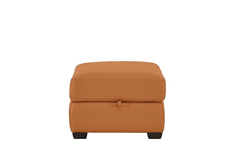 Chicago NC Leather Storage Stool - NC Honey Yellow