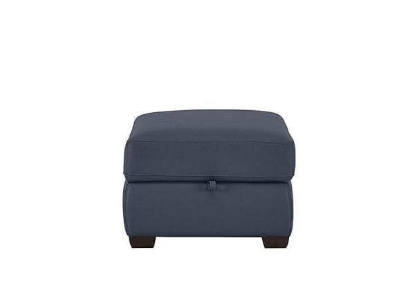 Chicago NC Leather Storage Stool  NC Ocean Blue | Bed Sava
