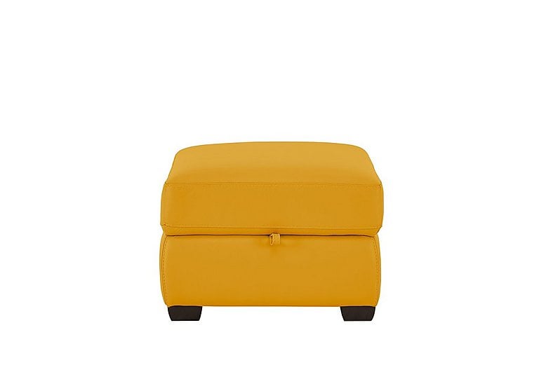 Chicago NC Leather Storage Stool - Sunflower