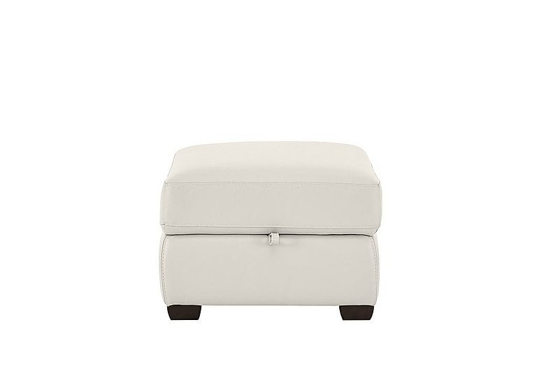 Chicago NC Leather Storage Stool - NC Star White
