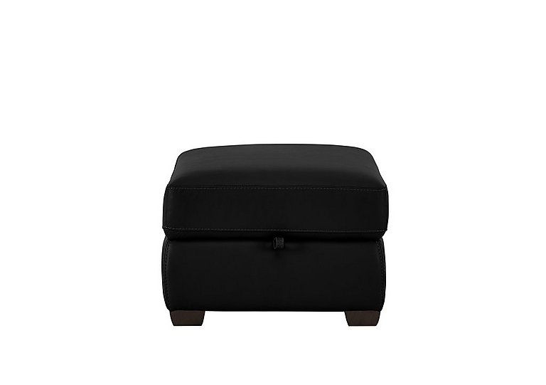 Chicago SK Leather Storage Stool - Black