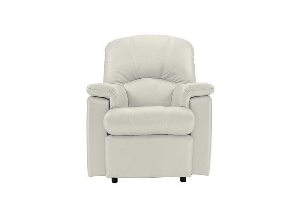G Plan  Chloe Small Leather Power Recliner Armchair  Oxford Chalk | Bed Sava