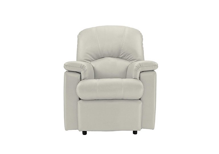 G Plan - Chloe Small Leather Power Recliner Armchair - Oxford Light Grey
