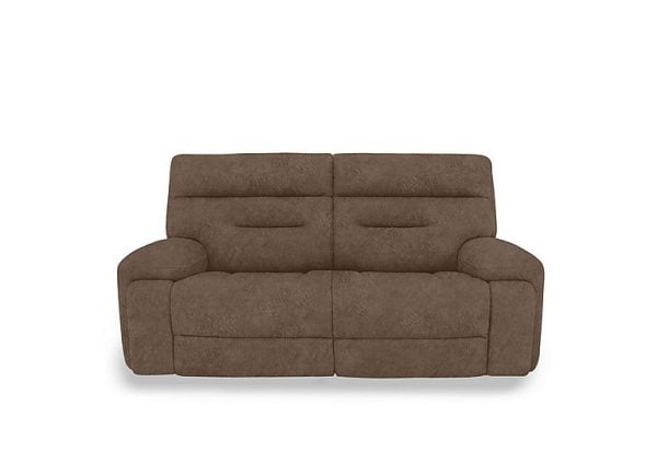 Cinemax 3 Seater Fabric Sofa with Power Recliner  Classic Brown | Bed Sava